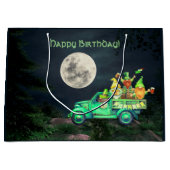 Irish Gnomes en Full Moon Happy Birthday Groot Cadeauzakje (Voorkant)