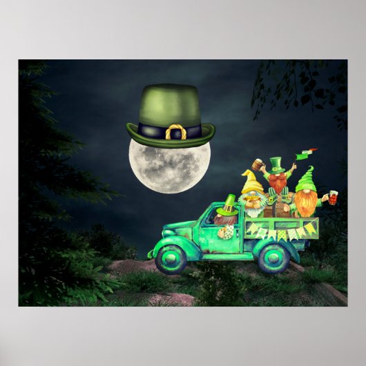 Irish Gnomes en Full Moon Shenanigans Poster (Voorkant)