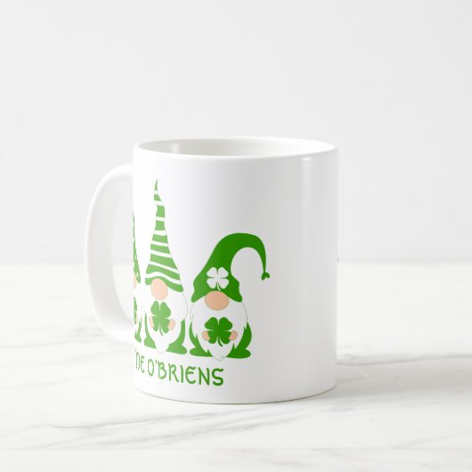 Irish Gnomes Personalized Koffiemok (Voorkant links)