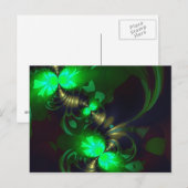 Irish Goblin - Emerald and Gold Ribbons Briefkaart (Voorkant / Achterkant)