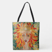 Irish Goddess Eire Fiery Redhead Ginger Fire Queen Tote Bag (Voorkant)