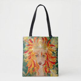 Irish Goddess Eire Fiery Redhead Ginger Fire Queen Tote Bag