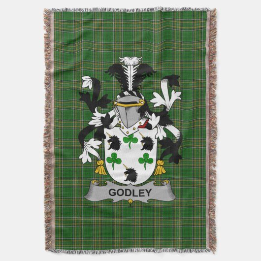 Irish Godley Coat of Arms Family Crest Ireland Deken (Voorkant Verticaal)