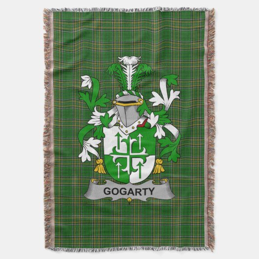 Irish Gogarty Coat of Arms Family Crest Ireland Deken (Voorkant Verticaal)