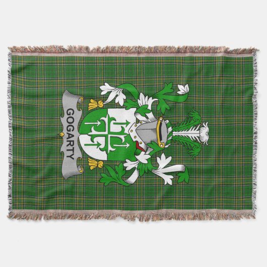 Irish Gogarty Coat of Arms Family Crest Ireland Deken (Voorkant)