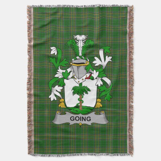 Irish Going Coat of Arms Family Crest Ierland Deken (Voorkant Verticaal)