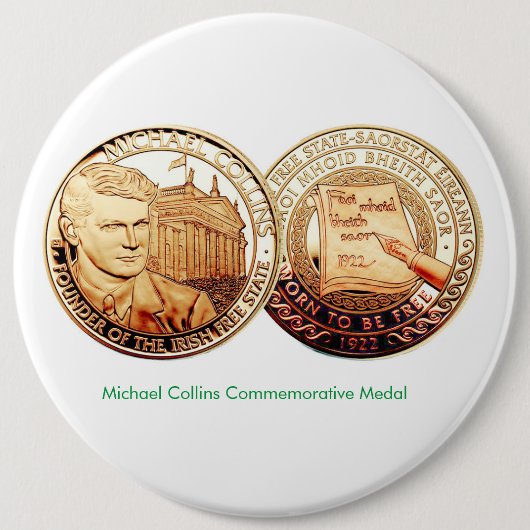 Irish Gold Coin for Badge Ronde Button 6,0 Cm (Voorkant)