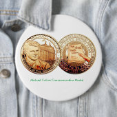 Irish Gold Coin for Badge Ronde Button 6,0 Cm (In situ)