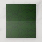 Irish Gold Dark Green Creative Artwork Wedding Plaatskaartje (Binnenkant ongevouwen)