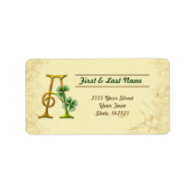 Irish Gold Monogram A-label
