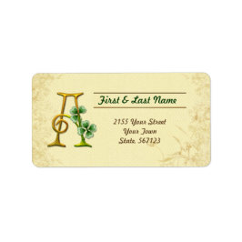 Irish Gold Monogram A-label Etiket