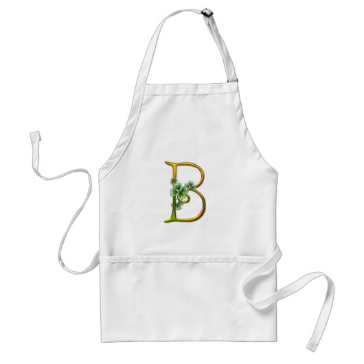 Irish Gold Monogram B Standaard Schort (Voorkant)