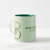Irish Gold Monogram B Tweekleurige Koffiemok (Voorkant links)