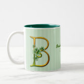 Irish Gold Monogram B Tweekleurige Koffiemok (Links)