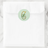 Irish Gold Monogram C Ronde Sticker (Tas)