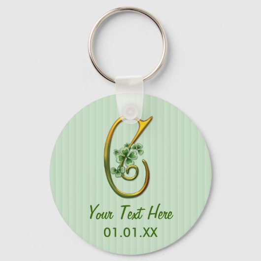 Irish Gold Monogram C Sleutelhanger (Voorkant)