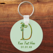 Irish Gold Monogram D - Aanpassen Sleutelhanger (Voorkant)