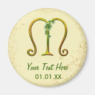 Irish Gold Monogram M Magneet