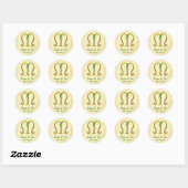 Irish Gold Monogram M Ronde Sticker (Vel)
