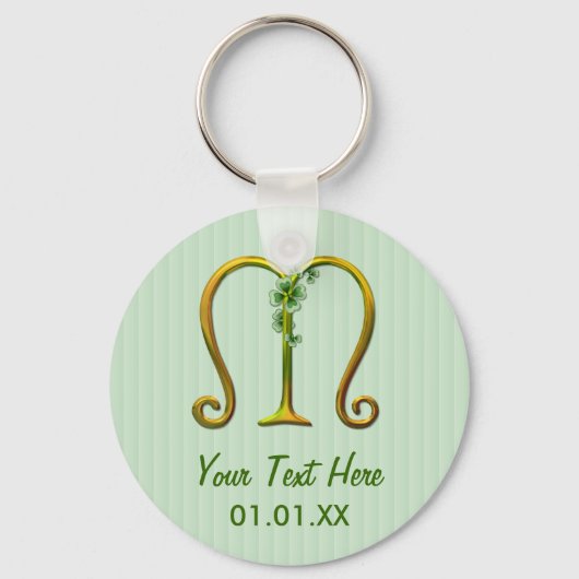 Irish Gold Monogram M Sleutelhanger (Voorkant)