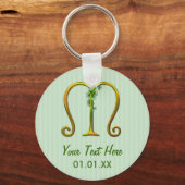 Irish Gold Monogram M Sleutelhanger (Voorkant)