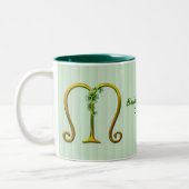Irish Gold Monogram M Tweekleurige Koffiemok (Links)