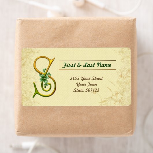 Irish Gold Monogram S-label Etiket (Insitu)