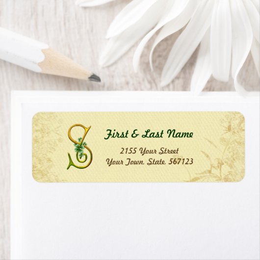 Irish Gold Monogram S-label Etiket (Insitu)