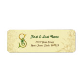 Irish Gold Monogram S-label Etiket (Voorkant)