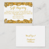 Irish Gold Monogram Trouwcadeau Registry Kaart (Voorkant / Achterkant)