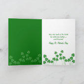 Irish Golden Retriever met goudpot Feestdagen Kaart (Binnen)