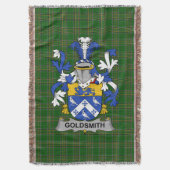 Irish Goldsmith Coat of Arms Family Crest Ireland Deken (Voorkant Verticaal)