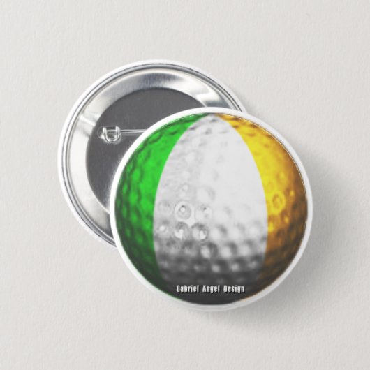 Irish Golf Ronde Button 5,7 Cm (Voorkant /achterkant)