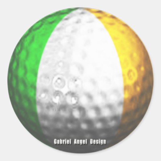 Irish Golf Ronde Sticker (Voorkant)