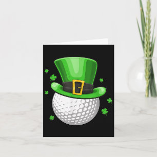 Irish Golf St Patricks Day Leprechaun Pet Shamrock Kaart