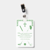 Irish Golfers' Blessing Kaart Badge (Voorzijde met clip)
