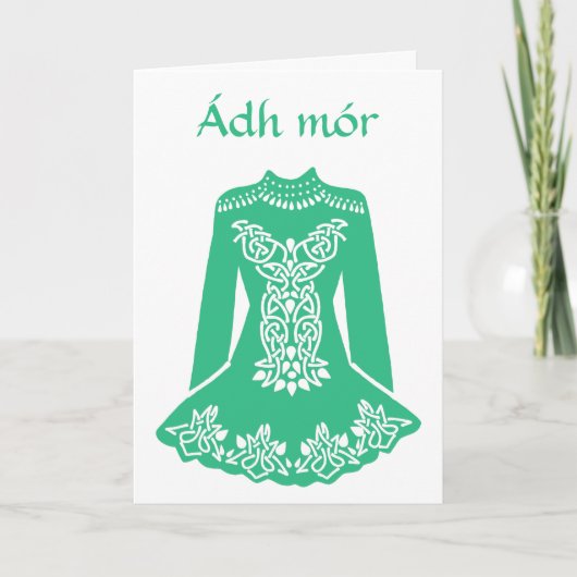 Irish Good Luck Adh Mor Dancers Dress Kaart (Voorkant)