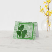 Irish Good Luck Kaart (Gele Bloem)