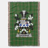 Irish Goodman Coat of Arms Family Crest Ireland Deken (Voorkant Verticaal)