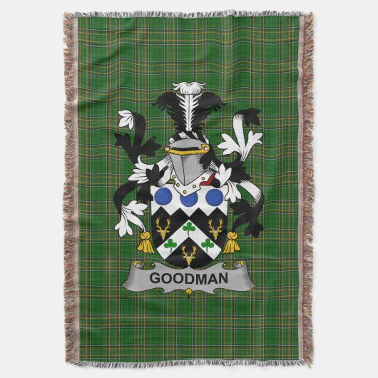 Irish Goodman Coat of Arms Family Crest Ireland Deken (Voorkant Verticaal)