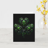 Irish Gothic Shamrock Skull St Patricks Day Gothic Kaart (Gele Bloem)
