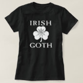 Irish Gothic Shamrock Spider Web T-shirt (Design voorkant)