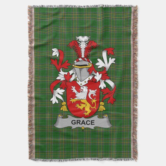 Irish Grace Coat of Arms Family Crest Ireland Deken (Voorkant Verticaal)