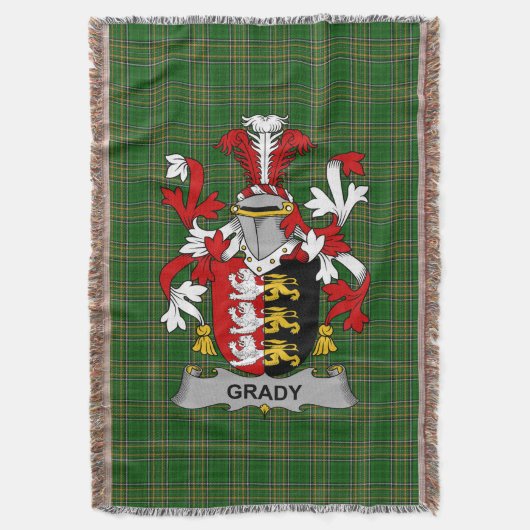 Irish Grady of O_Grady Wapen van de familie Crest Deken (Voorkant Verticaal)