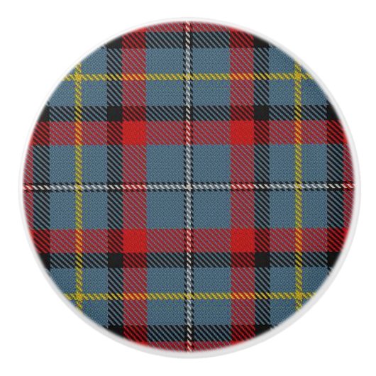 Irish Grandeur Clan MacNamara Tartan Pset Keramische Knop (Voorkant)