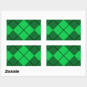 Irish Green Argyle Rechthoekige Sticker (Vel)