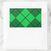 Irish Green Argyle Rechthoekige Sticker (Tas)