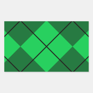 Irish Green Argyle Rechthoekige Sticker