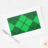 Irish Green Argyle Rechthoekige Sticker (Envelop)
