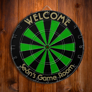 Irish Green Black Custom Metal Cage Dorm Game Room Dartbord